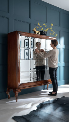 Ladenkast Kast Ladenkast Hout Luxe Dressoir Woonkamer Meubelen Kast Bruin