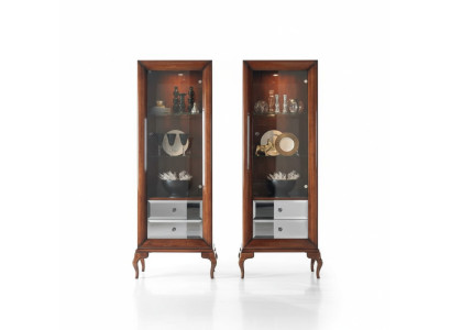 Vitrine kasten Vitrines Hout Luxe Woonkamer Meubels Kast Bruin Barok Nieuw