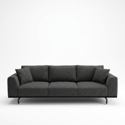 Vierzitsbank 4-zitsbanken Modern Grijs Design Stof Polyester Nieuw