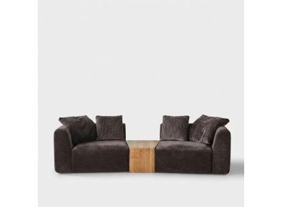Vierzitsbank 4-zitsbanken Modern Design Stof Polyester Zwart