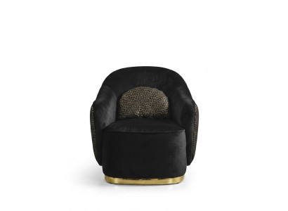 Fauteuil Ohrensessel Modern Stof Woonkamer Polyester Blauw Ontwerp Stoel