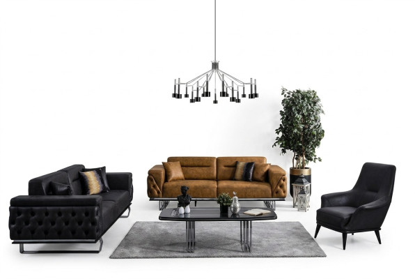 Chesterfield bankstel bankstel 431 zits kunstleer bankstellen zwart  Chesterfield bankstel bankstel 431 zits kunstleren banken zwart