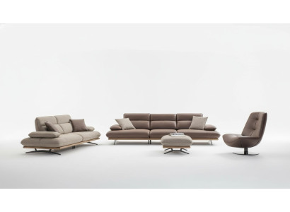 Bankstel Bankstel 4+3+1 Zits fauteuil Luxe kunstleer Bruin Groep