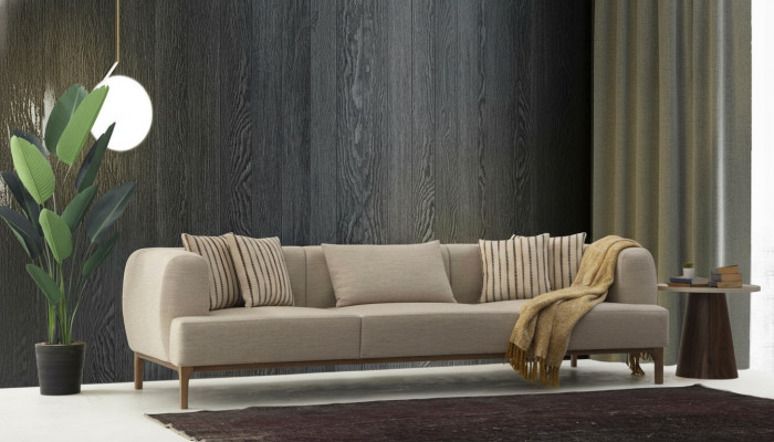 Driepersoonsbank 3-zitsbanken Beige Stof Modern Luxe Nieuw