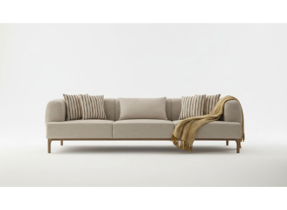 Driepersoonsbank 3-zitsbanken Beige Stof Modern Luxe Nieuw
