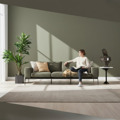 Tweezitsbank 2 zits stof Grijs Modern design Woonkamer Polyester