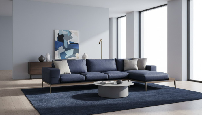 Hoekbank L-vorm Bank Woonkamer Grijs Modern Stof Bankstellen Zits Ontwerp