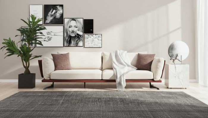 Vierzitsbank 4-zits Stof Beige Modern Ontwerp Woonkamer Luxe