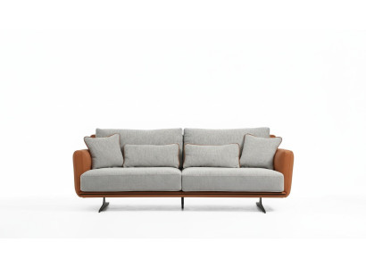 Dries zitsbank 3-zits stof Oranje Modern design Woonkamer Grijs