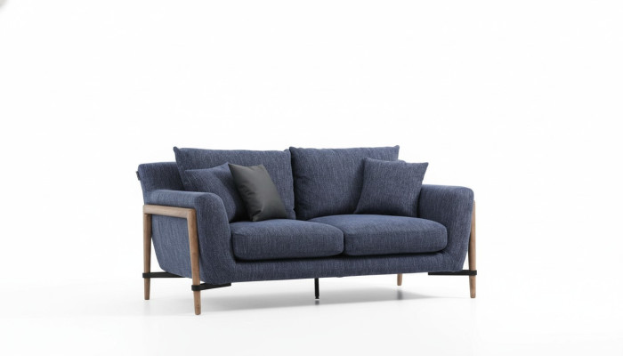Vierzitsbank 4-zits stoffen bankstellen Modern Design Woonkamer Blauw