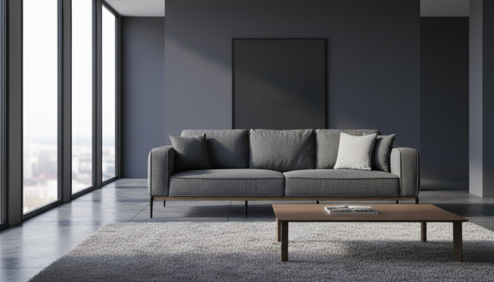 Vierzitsbank 4-zits stoffen bankstellen modern design woonkamer grijs