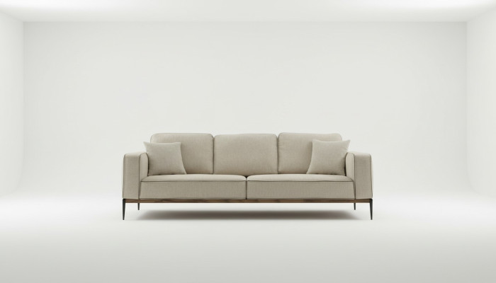 Bank Driedeck Couch Stof Modern Sofas Ontwerp Woonkamer Beige
