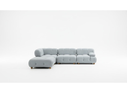 Hoekbank Bank Stof Woonkamer Bankstellen Hoek Grijs Modern Polyester Ontwerp