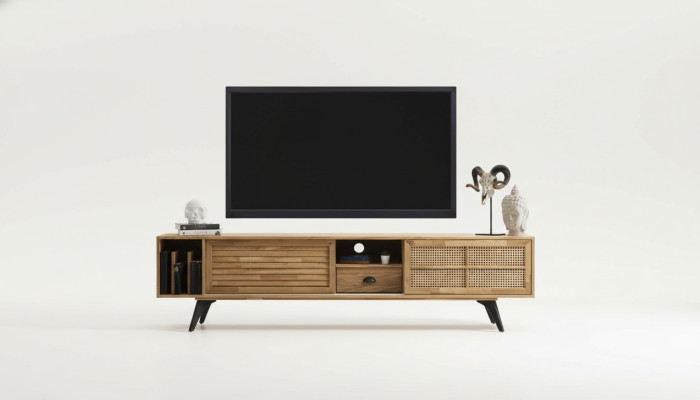 TV-standaard RTV lowboard salontafel bruin hout modern woonkamerset