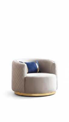 Moderne fauteuil van roestvrij staal oorfauteuil eenzitter woonkamer meubilair