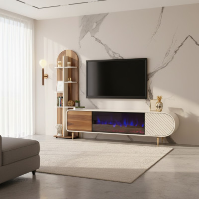 TV-standaard RTV Lowboard Rekken Dressoir Tafel Modern Wit Luxe Nieuw