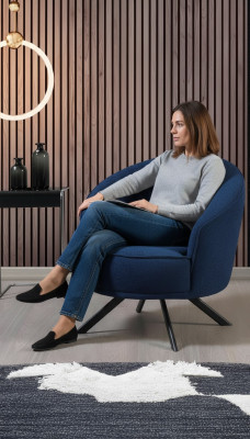 Moderne fauteuil roestvrijstalen meubels oorfauteuil woonkamermeubels eenzitter