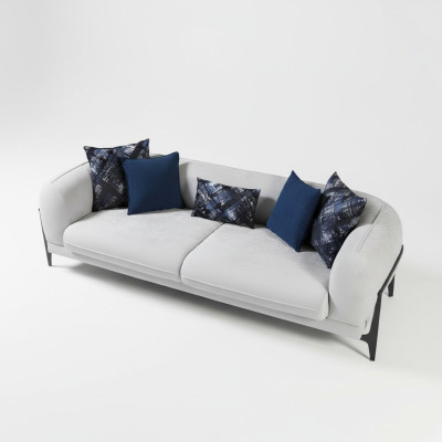 Moderne driezits stoffen meubels woonkamer bank designmeubels banken.