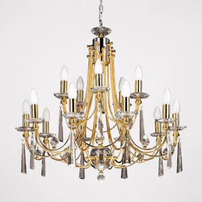 Luxe kroonluchter plafondlamp kroonluchter plafondlamp goudkristal.
