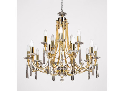 Luxe kroonluchter plafondlamp kroonluchter plafondlamp goudkristal.