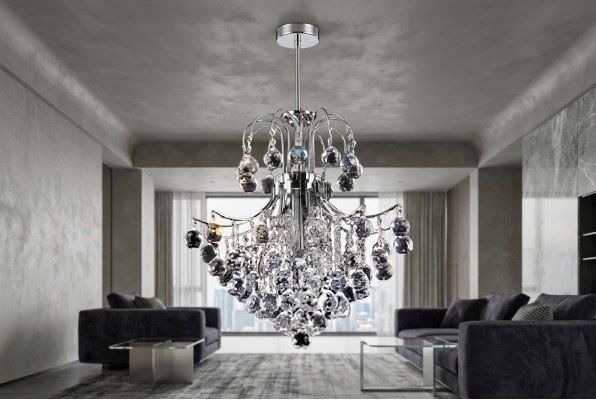 Lüster Art Luxus Plafondlamp Kroonluchter Hanglampen Zilver