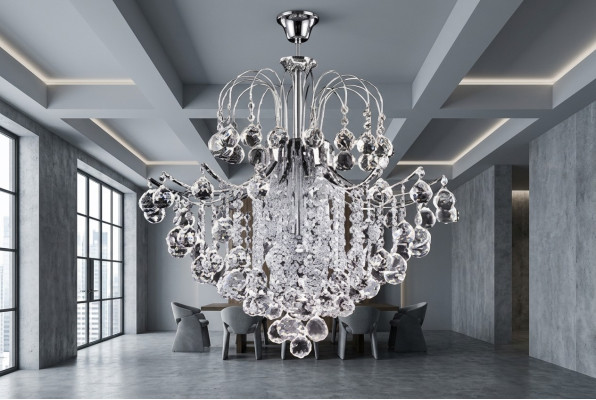 Plafondlamp Kroonluchter Plafondkristallamp Lampen Luxe Kroonluchter Zilver