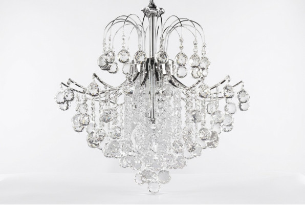 Plafondlamp Kroonluchter Plafondkristallamp Lampen Luxe Kroonluchter Zilver