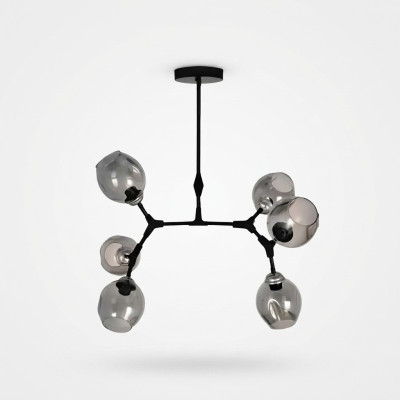 Plafondlamp Luster Kroonluchter Plafondlamp Modern Glas Zwart Nieuw
