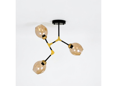 Luster Kroonluchter Plafondlamp Plafonnière Lampen Goud Modern Glas
