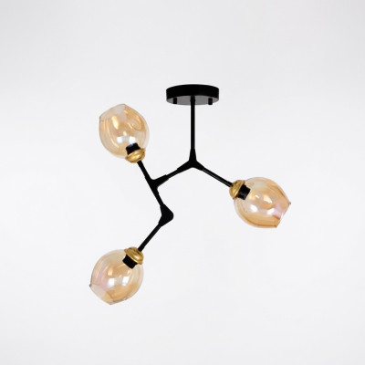 Lampen luchter kroonluchter plafondlamp plafonnière goud modern glas