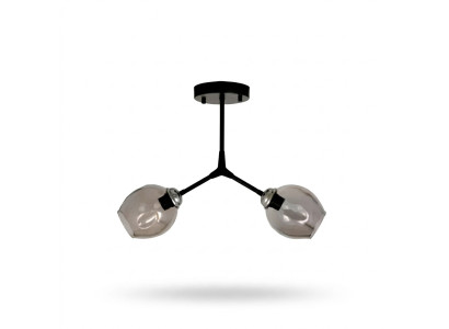 Plafondlamp kroonluchter hanglamp lampen glas zwart.