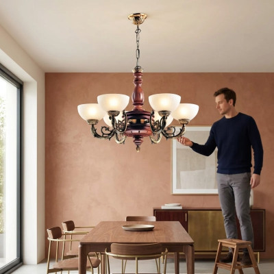 Plafondlamp Luster Kroonluchter Plafondlamp Lampen Bruin Klassiek