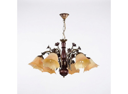 Plafondlamp Bloemen Plafondlicht Kroonluchter Kandelaar Lamp Glas Beige