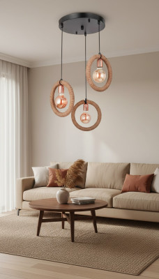 Luster Plafondlamp Kandelaar Plafondlamp Lamp Glas Bruin Modern