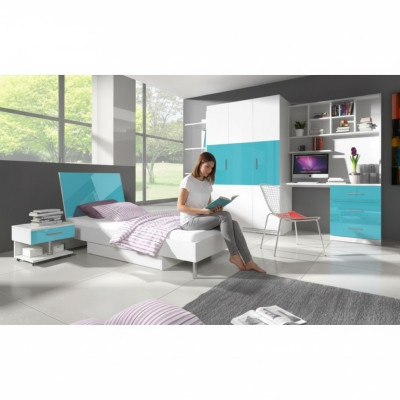 Designer kinderkamer jeugdkamer slaapkamer tafel bed commode kast 5-delig