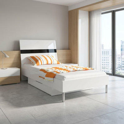 Bedden Hout Ontwerp Eenpersoonsbed Hoogglans Single kinderkamer bed jongen Zwart