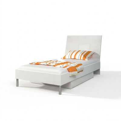 Bedden Wit Hout Ontwerp Eenpersoonsbed Hoogglans Single Kinderkamer Bed Meisje