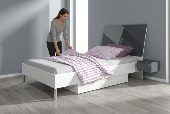 Kinderkamer Bed Slaapkamer Bedden Eenpersoonsbed Single Jeugdkamer Grijs Hout