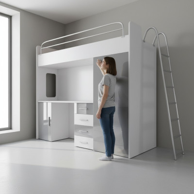 Bedden Stapelbed Echt Hout Kinder- & Jeugdkamer Nieuw Tweepersoonsbed Stapelbed Verdieping
