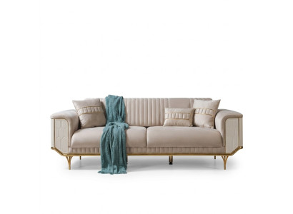 Luxe driezitsbankbank moderne banken textiel stoffen banken 234 cm