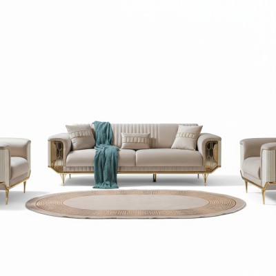 Stoffen designer meubels Driezitsbank 3-zitsbank Luxe textiel