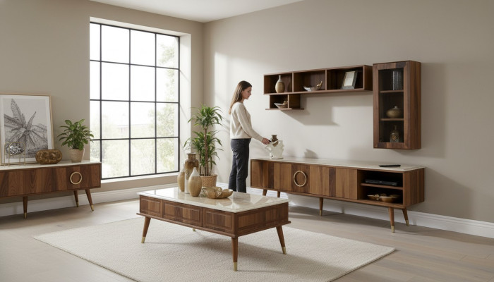 Ontwerp woonwand wandmeubel kast rek dressoir tv laag meubel tv rtv