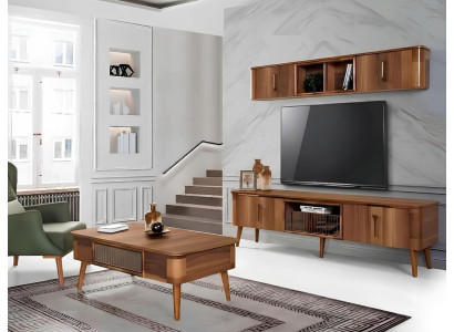 tv Wand Holz Stijl Modern Plank Woonkamermeubels Kast Nieuw Moderne Woonwand Nieuw