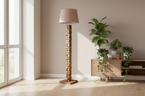 Staande lamp Vloerlamp Stand Staande lampen Lampen Bruin Modern Lamp Meubels Nieuw