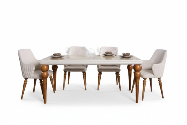 Eetkamer set Tafel 4x Stoelen Stoelgroep Set 5-delig Eettafel set Tafel