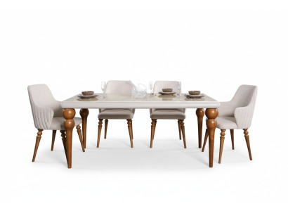 Eetkamer set Tafel 4x Stoelen Stoelgroep Set 5-delig Eettafel set Tafel