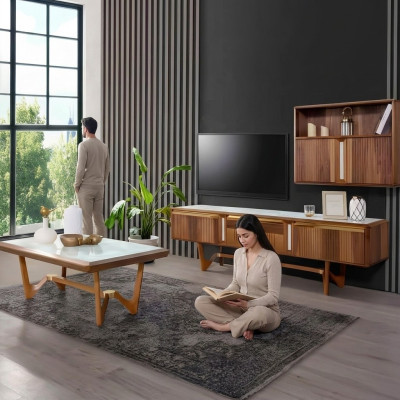 Sideboard tv Laag tv-meubel rtv Kast Tafel Woonkamer Hout Modern Woonkamermeubels