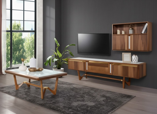 Sideboard tv Laag tv-meubel rtv Kast Tafel Woonkamer Hout Modern Woonkamermeubels