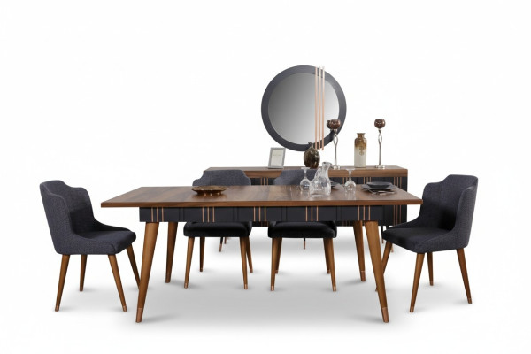Tafel Eettafel Houten tafels Stijl Meubels Italiaanse luxe 160 x 90 Houten tafels