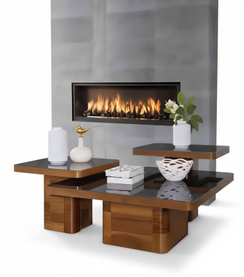 Woonkamer houten tafel set salontafel tafel meubels hout glas set salontafels